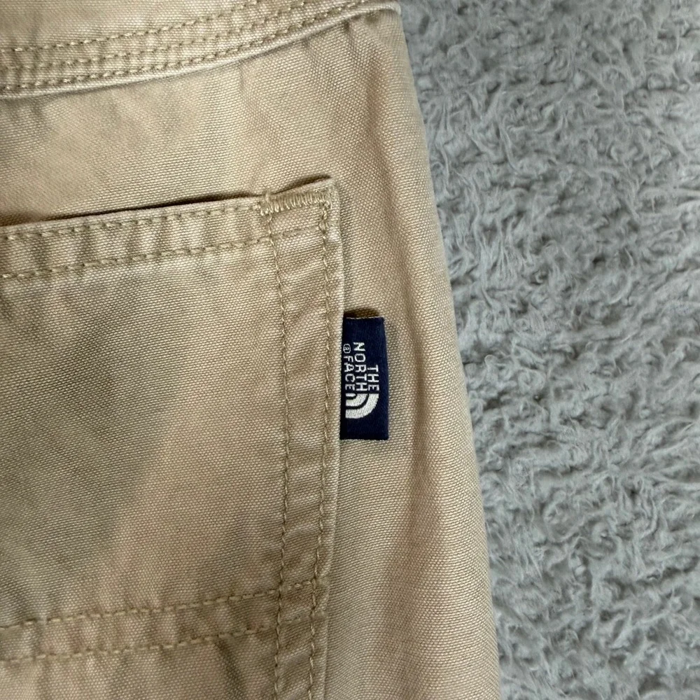 The North Face Mens 32 Regular Canvas Pant Khaki Tan Straight Leg Utility Hiking